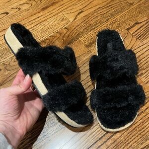 NEW Jack Rogers |‎ Lauren Comfort Cozy Sandals Black Sz 7